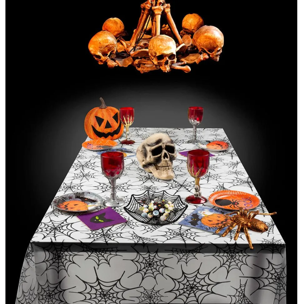 Halloween Tafelkleed Spinnenweb 2,75m