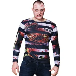 Halloween Vampier Shirt Zwart Wit M