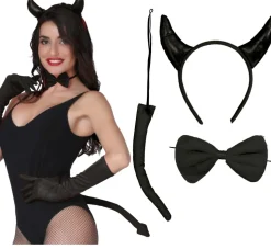 Halloween Verkleedset Zwart Dames Duivel