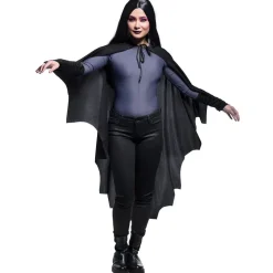 Halloween Zwarte Cape Vleermuis 120cm