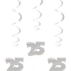 Hangdecoratie 25 Jaar 70cm 3st