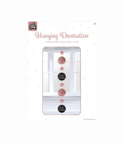 Hangdecoratie 50 Jaar Roze Zwart 20,5cm