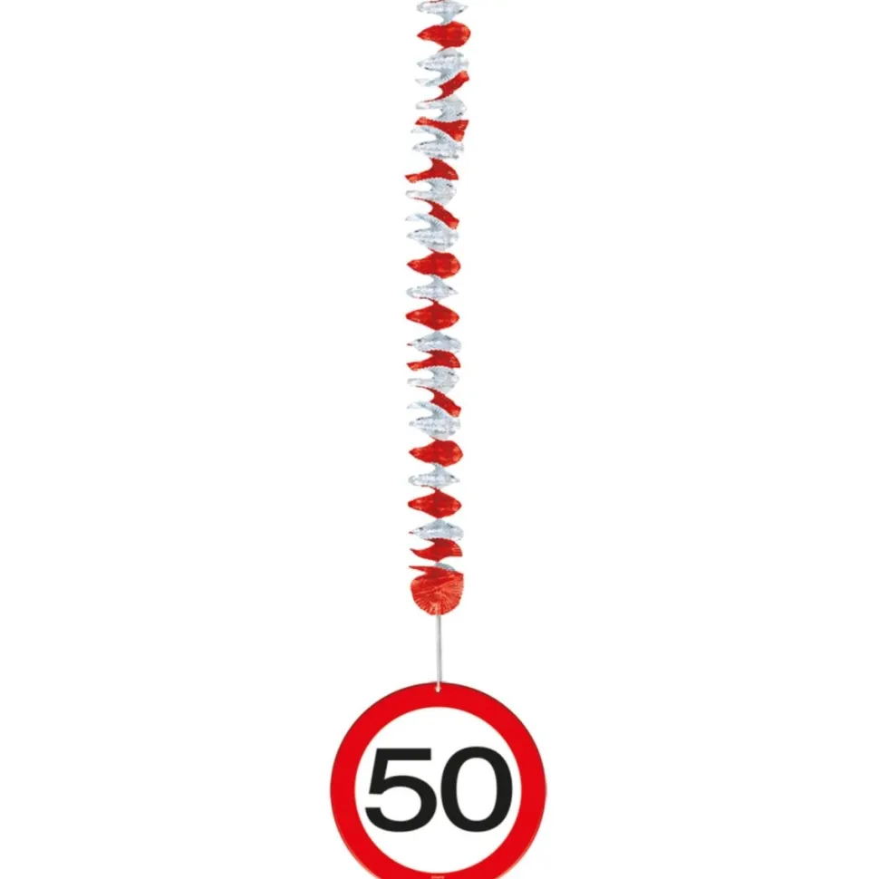 Hangdecoratie 50 Jaar Verkeersbord 75cm 3st