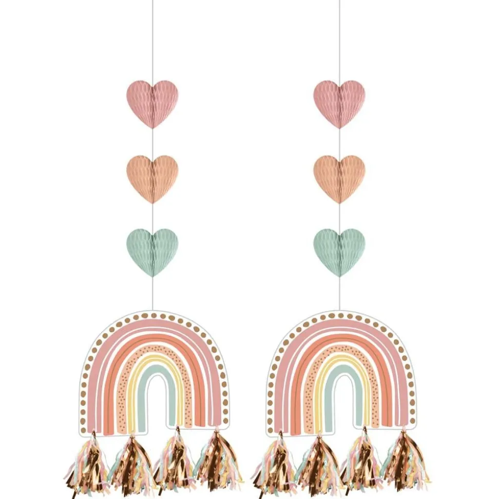 Hangdecoratie Regenboog 91cm 2st