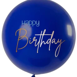 Happy Birthday Ballon Blauw Xl 80cm