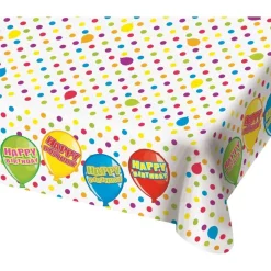Happy Birthday Ballonnen Tafelkleed 1,8m