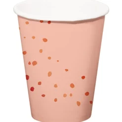 Happy Birthday Bekers Pastel Roze 350ml 8st