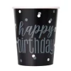 Happy Birthday Bekers Zwart 266ml 8st