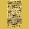 Happy Birthday Deurgordijn Goud Zwart