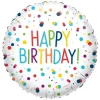 Happy Birthday Helium Ballon Gekleurd Stippen 43cm