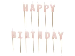 Happy Birthday Kaars Roze 13st