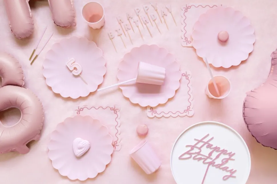 Happy Birthday Kaars Roze 13st