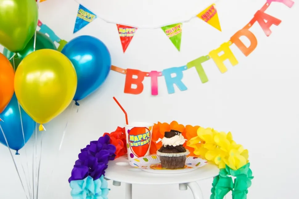 Happy Birthday Letterslinger Gekleurd 3m