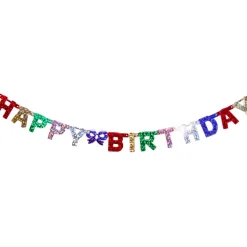 Happy Birthday Letterslinger Gekleurd Holografisch 1,5m