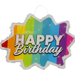 Happy Birthday Pinata Regenboog Stervorm 38cm