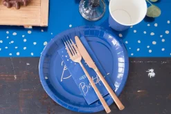 Happy Birthday Servetten Blauw 33cm 10st