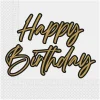 Happy Birthday Servetten Goud Wit 2 Laags 33cm 20st