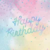 Happy Birthday Servetten Holografisch 33cm 16st