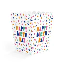 Happy Birthday Snackbakjes Confetti 10,5cm 8st