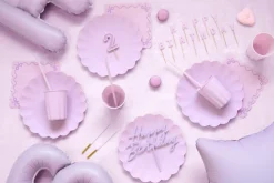 Happy Birthday Taarttopper Paars 16,5cm