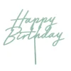 Happy Birthday Taarttopper Turquoise 16,5cm