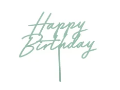 Happy Birthday Taarttopper Turquoise 16,5cm