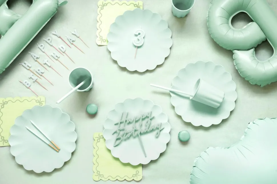 Happy Birthday Taarttopper Turquoise 16,5cm