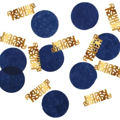 Happy Birthday Tafelconfetti Blauw 2,4cm 25gr