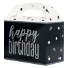 Happy Birthday Traktatiedoosjes Zwart 6st