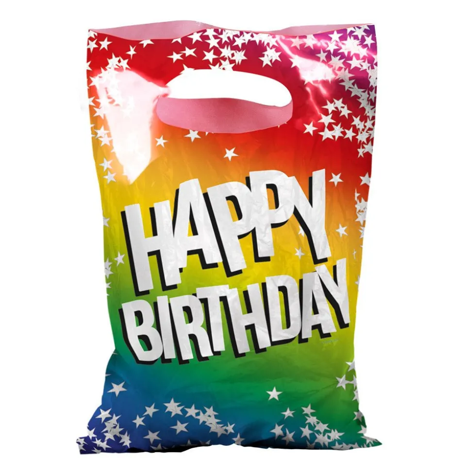 Happy Birthday Uitdeelzakjes 23cm 6st