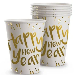 Happy New Year Bekers Karton 250ml 6st