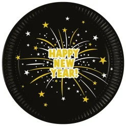 Happy New Year Borden Papier 23cm 8st
