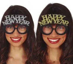 Happy New Year Bril Goud Zilver