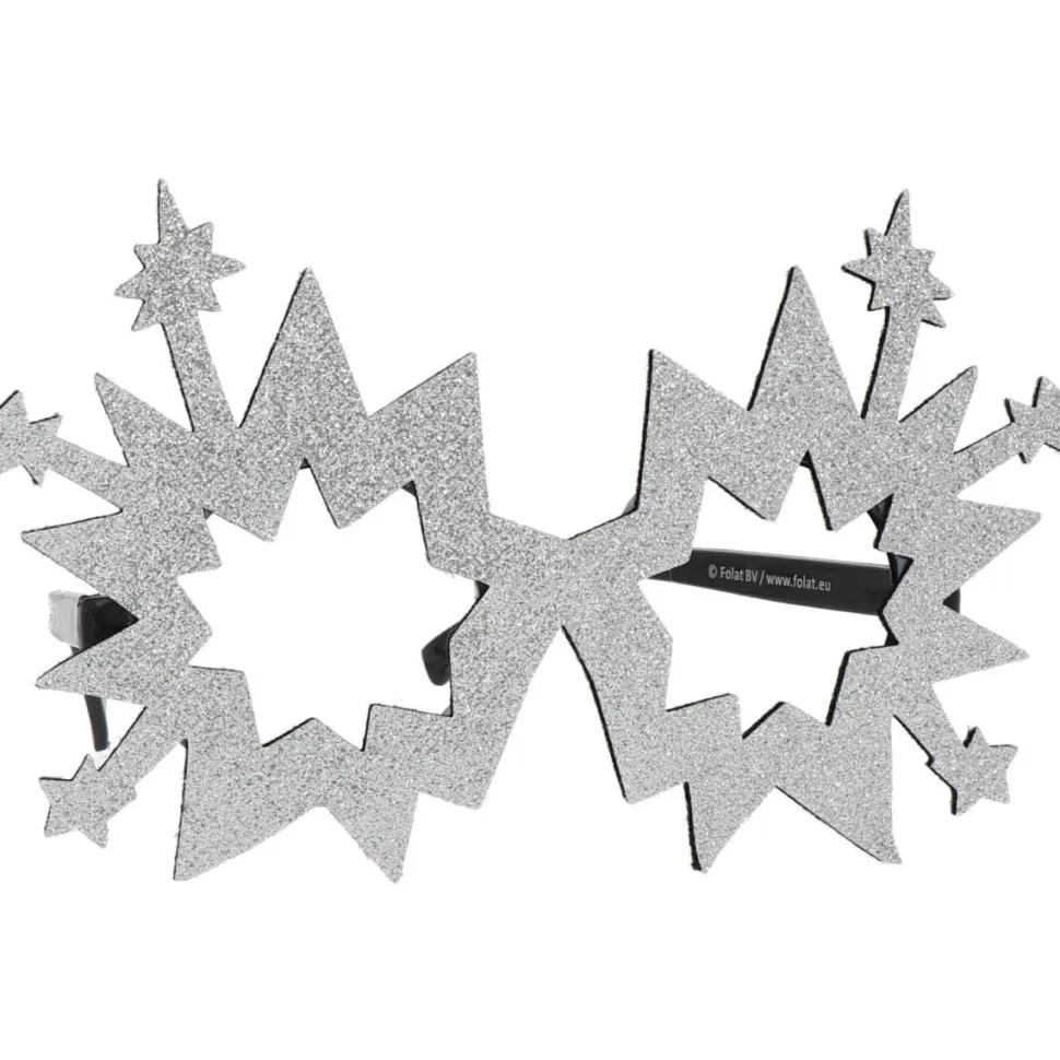 Happy New Year Bril Zilver Vuurwerk
