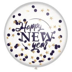 Happy New Year Confetti Ballon 60cm