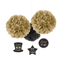 Happy New Year Hangdecoratie Fluffy 3st