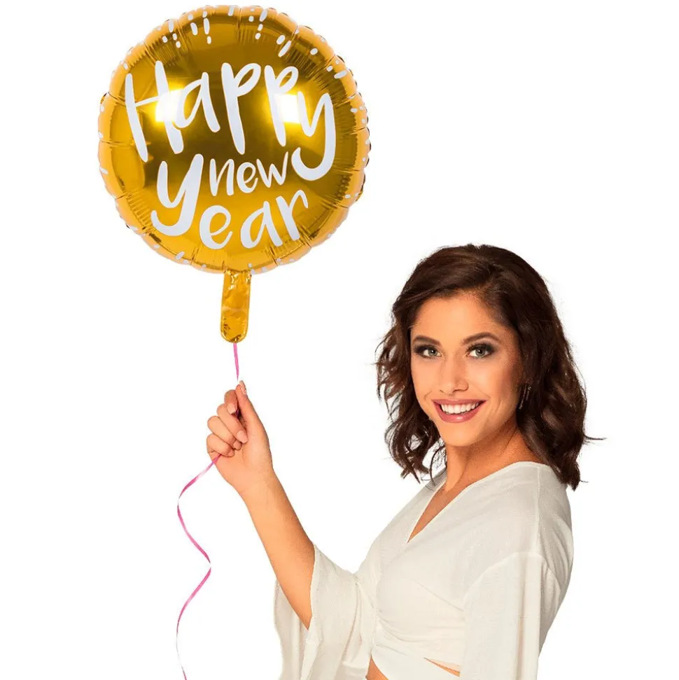 Happy New Year Helium Ballon Leeg 45cm