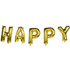 Happy New Year Letterslinger Folie Ballonnen 8m