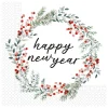 Happy New Year Servetten Krans 33cm 20st