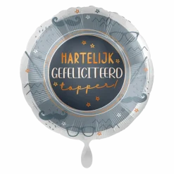 Hartelijk Gefeliciteerd Helium Ballon Topper Leeg 43cm