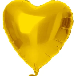 Hart Helium Ballon Goud Glans Leeg 45cm