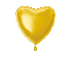 Hart Helium Ballon Goud Leeg 45cm