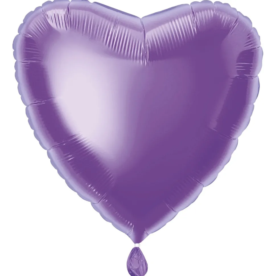 Hart Helium Ballon Lila Leeg 45cm