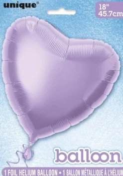 Hart Helium Ballon Lila Leeg 45cm