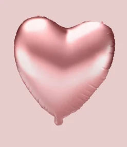 Hart Helium Ballon Rose Goud Leeg 46cm