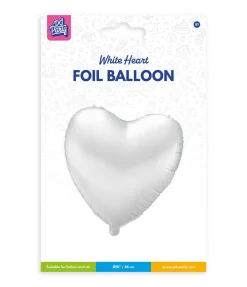 Hart Helium Ballon Wit Leeg 46cm
