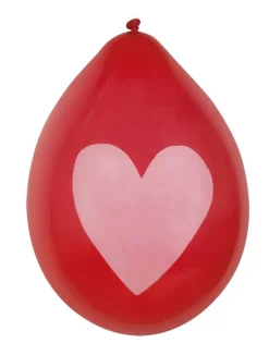 Hartjes Ballonnen 25cm 6st