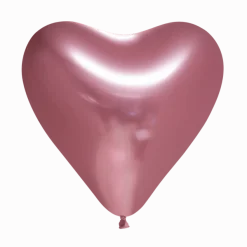 Hartjes Ballonnen Roze 30cm 6st