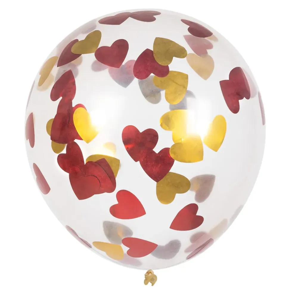 Hartjes Confetti Ballonnen 5st