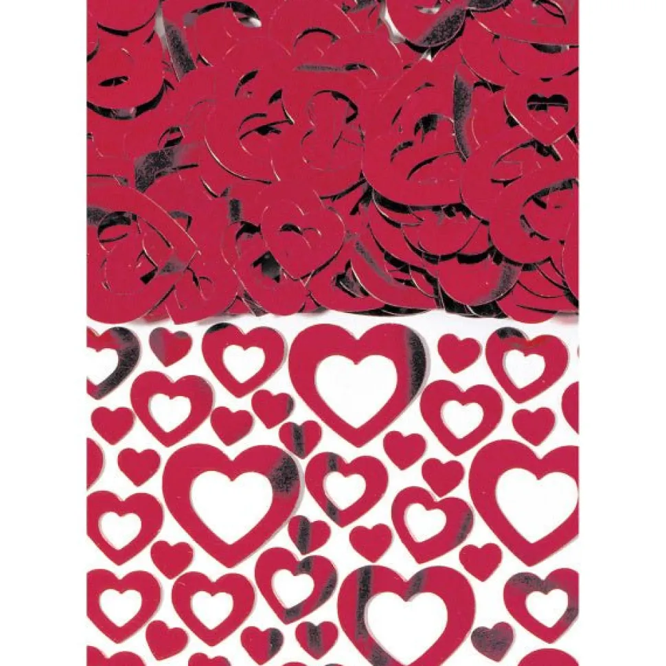 Hartjes Confetti Groot Rood 14g